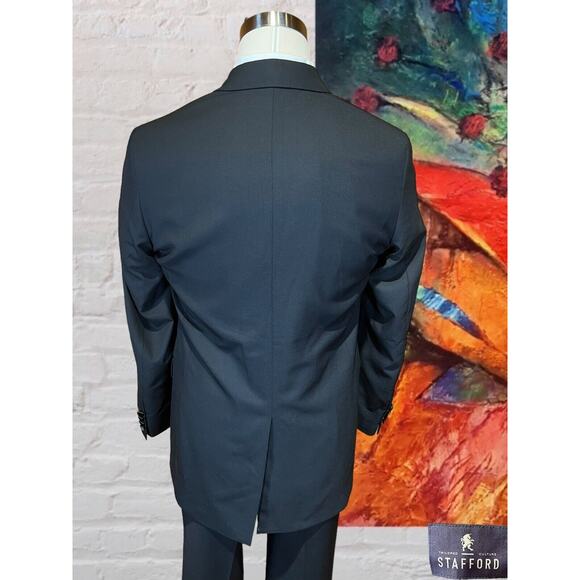 Stafford Tuxedo Jacket 40L Mens Black Suit Coat Jacket Only - Picture 7 of 14